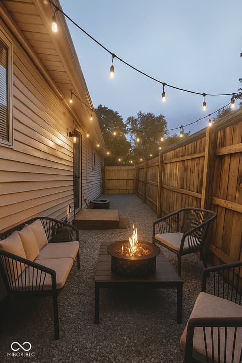 Outdoor living area at 3742 S Walcott Street, Indianapolis, IN