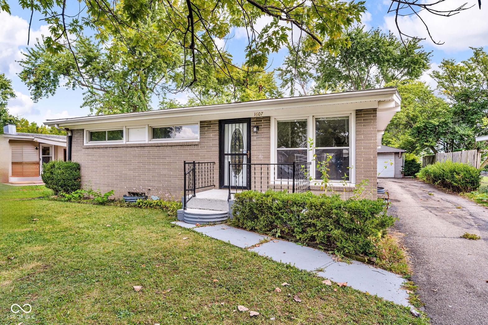 Front exterior at 1607 Elmhurst Drive, Indianapolis, IN