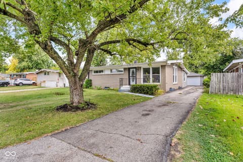 Front exterior at 1607 Elmhurst Drive, Indianapolis, IN