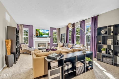 Living room at 5860 Ramsey Drive, Noblesville, IN