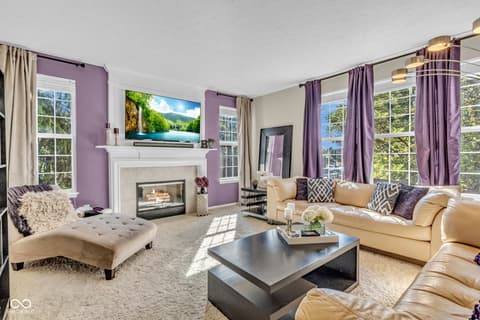 Living room at 5860 Ramsey Drive, Noblesville, IN