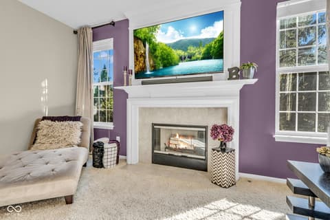 Living room at 5860 Ramsey Drive, Noblesville, IN