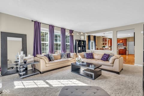 Living room at 5860 Ramsey Drive, Noblesville, IN