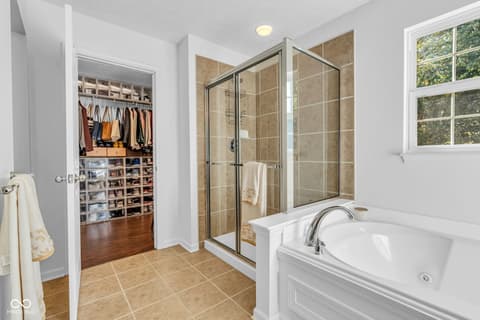 Primary bathroom at 5860 Ramsey Drive, Noblesville, IN