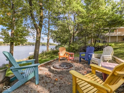 Outdoor living area at 7307 Center Lake Road, Nineveh, IN