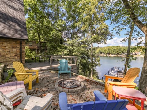 Outdoor living area at 7307 Center Lake Road, Nineveh, IN