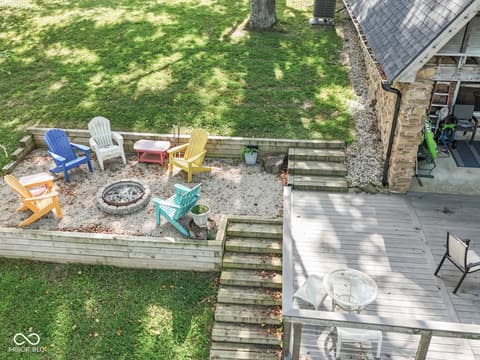 Outdoor living area at 7307 Center Lake Road, Nineveh, IN