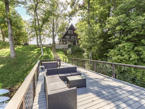 Outdoor living area at 7307 Center Lake Road, Nineveh, IN