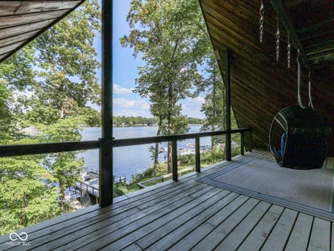 Outdoor living area at 7307 Center Lake Road, Nineveh, IN