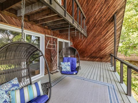 Outdoor living area at 7307 Center Lake Road, Nineveh, IN