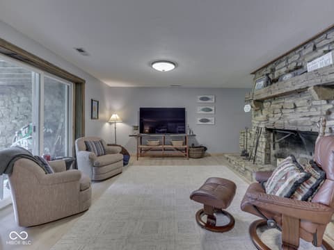Living room at 7307 Center Lake Road, Nineveh, IN