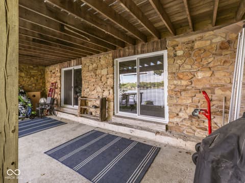 Outdoor living area at 7307 Center Lake Road, Nineveh, IN