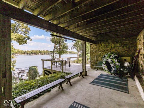 Outdoor living area at 7307 Center Lake Road, Nineveh, IN