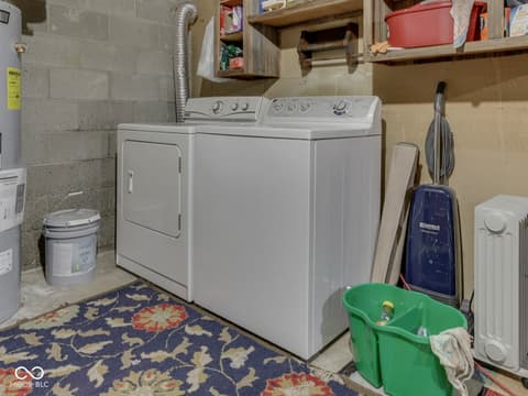 Laundry room at 7307 Center Lake Road, Nineveh, IN