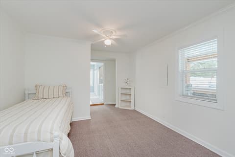 Bedroom at 140 Wiley Street, Cicero, IN — Bright, spacious bedroom with excellent natural light.