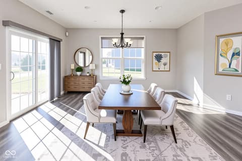 Dining room at 3924 Castle Hill Drive, Brownsburg, IN