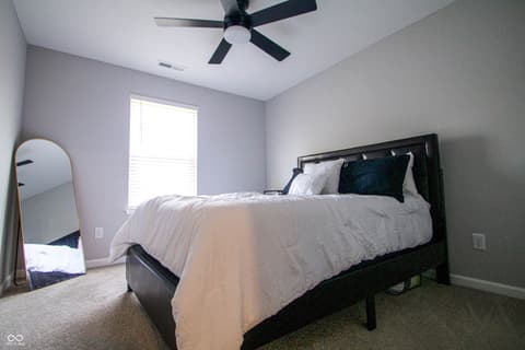 Bedroom at 17521 Gruner Way, Westfield, IN — Bright, modern bedroom with excellent natural lighting.