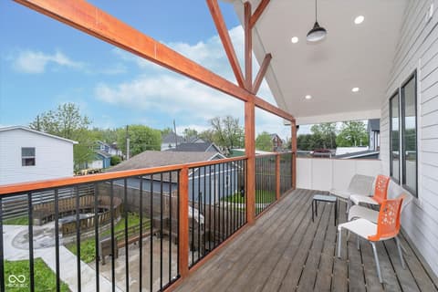 Outdoor living area at 1009 Harrison Street, Indianapolis, IN