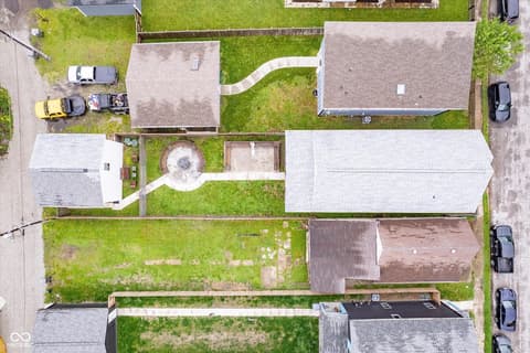 Aerial view at 1009 Harrison Street, Indianapolis, IN