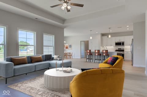 Living room at 9182 Mulligan Court, Elwood, IN
