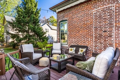 Outdoor living area at 1514 N College Avenue, Indianapolis, IN