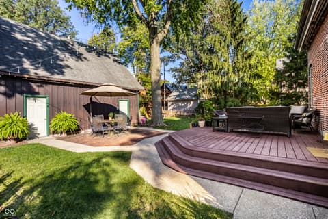 Outdoor living area at 1514 N College Avenue, Indianapolis, IN