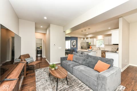 Living room at 1821 S East Street, Indianapolis, IN