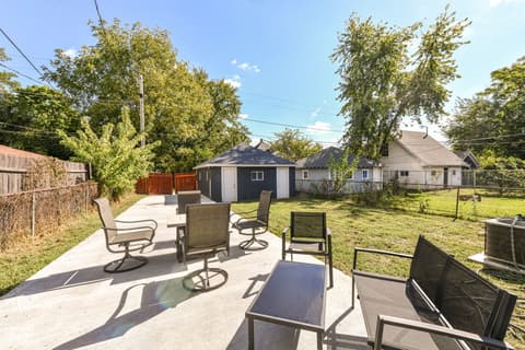Outdoor living area at 1821 S East Street, Indianapolis, IN