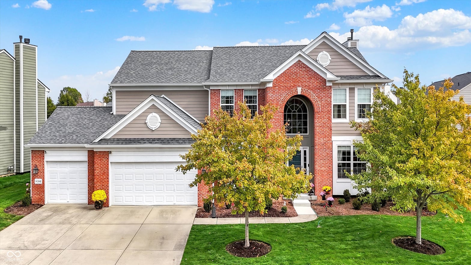 Front exterior at 14348 Chariots Whisper Drive, Carmel, IN