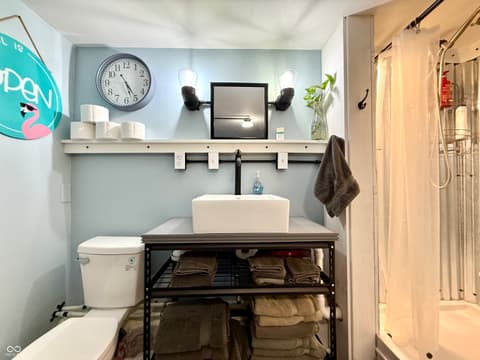 Primary bathroom at 706.5 John Street, Crawfordsville, IN