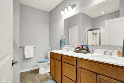 Primary bathroom at 4585 Mimosa Drive, Plainfield, IN