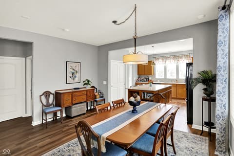 Dining room at 4585 Mimosa Drive, Plainfield, IN