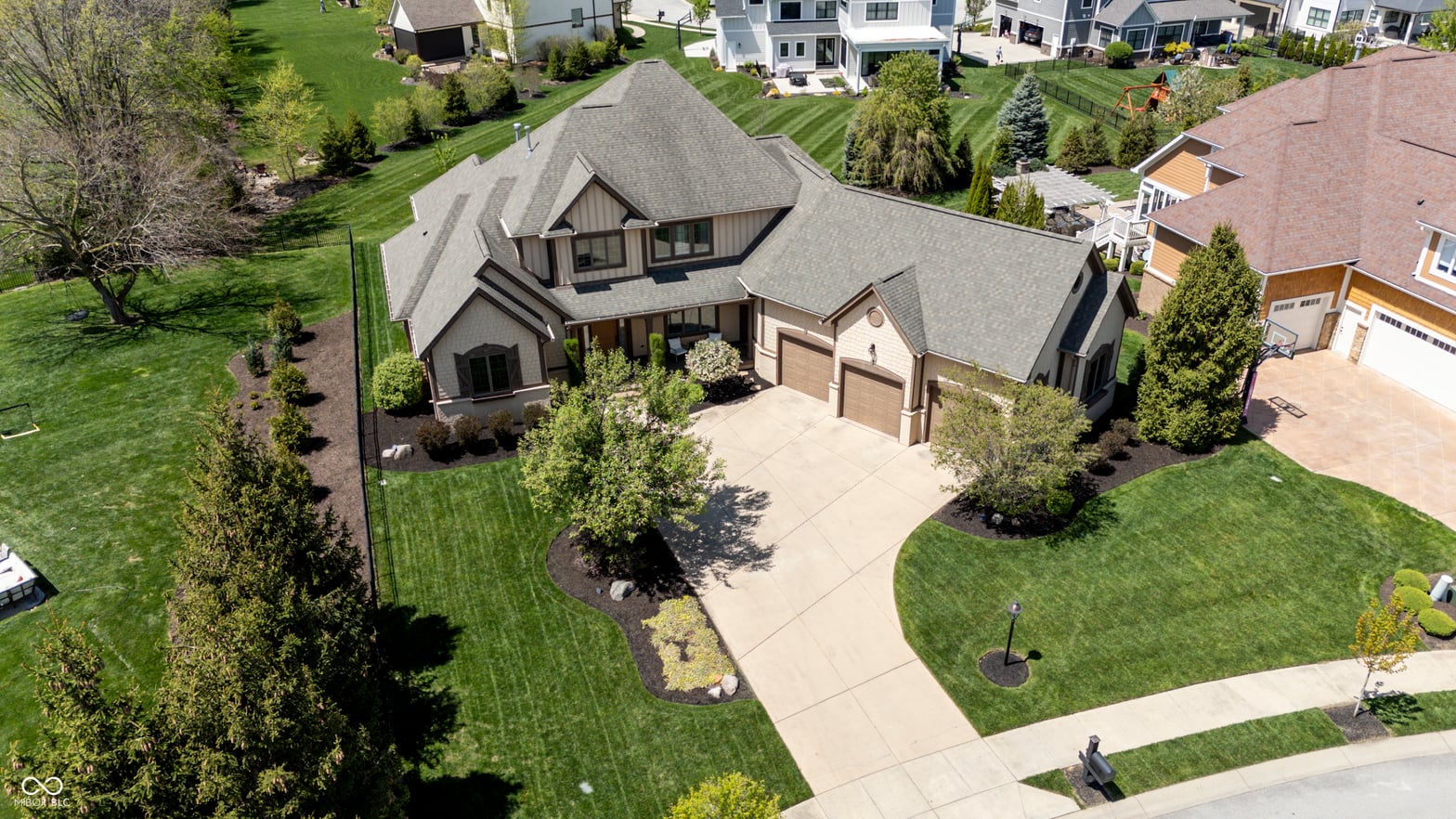 Aerial view at 10138 Backstretch Row, Fishers, IN