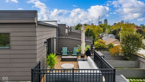Outdoor living area at 1540 Central Avenue, Indianapolis, IN