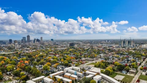 Aerial view at 1540 Central Avenue, Indianapolis, IN