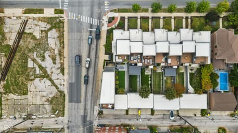 Aerial view at 1540 Central Avenue, Indianapolis, IN