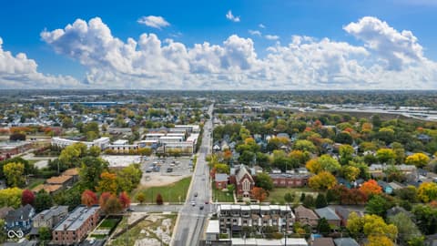 Aerial view at 1540 Central Avenue, Indianapolis, IN