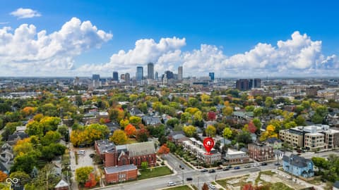 Aerial view at 1540 Central Avenue, Indianapolis, IN