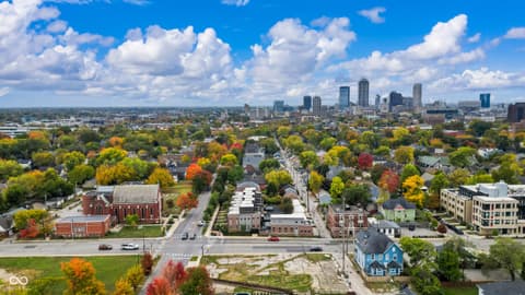 Aerial view at 1540 Central Avenue, Indianapolis, IN