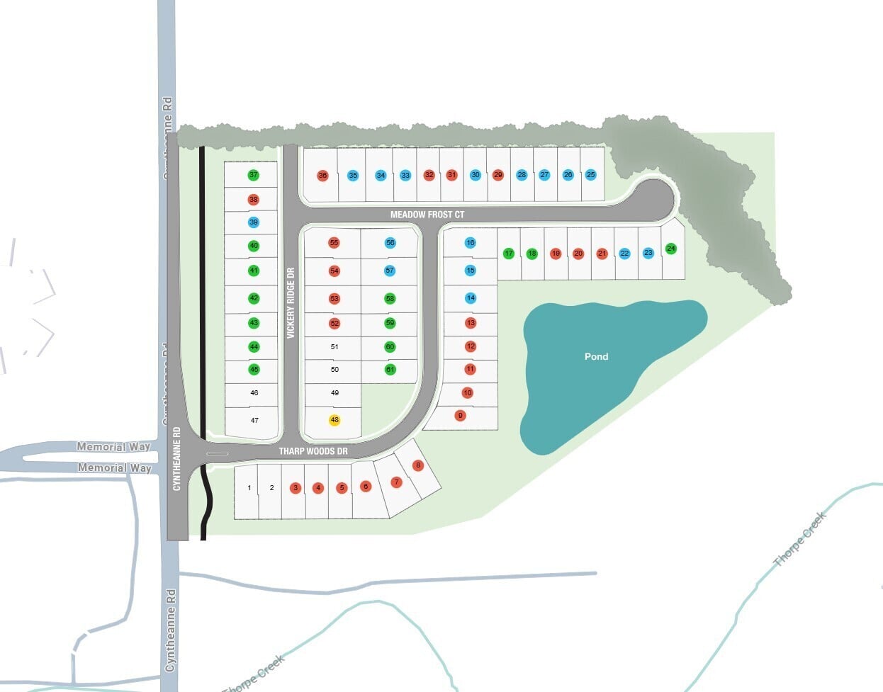 Master-planned community with pond and abundant natural surroundings.