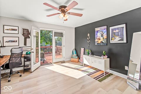 Home office at 1205 Sturm Avenue, Indianapolis, IN