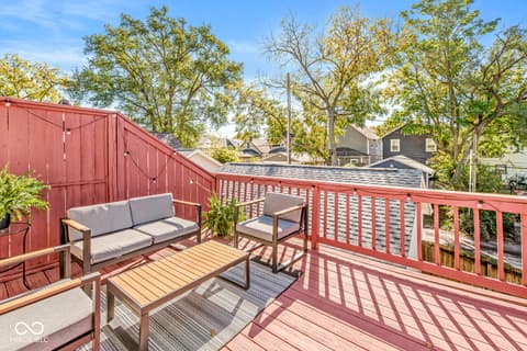 Outdoor living area at 1205 Sturm Avenue, Indianapolis, IN