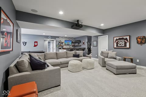 Living room at 693 McNamara Court, Carmel, IN