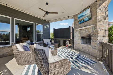 Outdoor living area at 693 McNamara Court, Carmel, IN