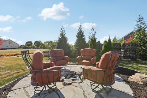 Outdoor living area at 693 McNamara Court, Carmel, IN