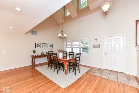 Dining room at 7620 Dean Road, Indianapolis, IN