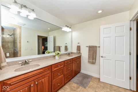 Primary bathroom at 7620 Dean Road, Indianapolis, IN