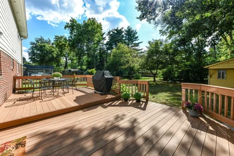 Outdoor living area at 7620 Dean Road, Indianapolis, IN