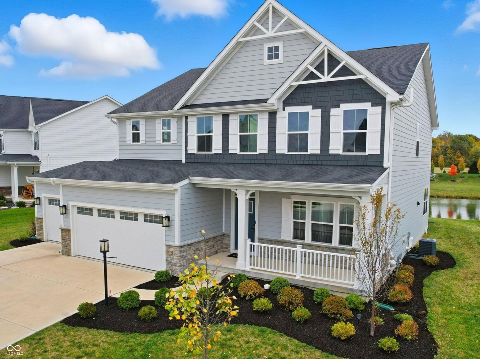 Front exterior at 16755 Ayshire Drive, Fishers, IN