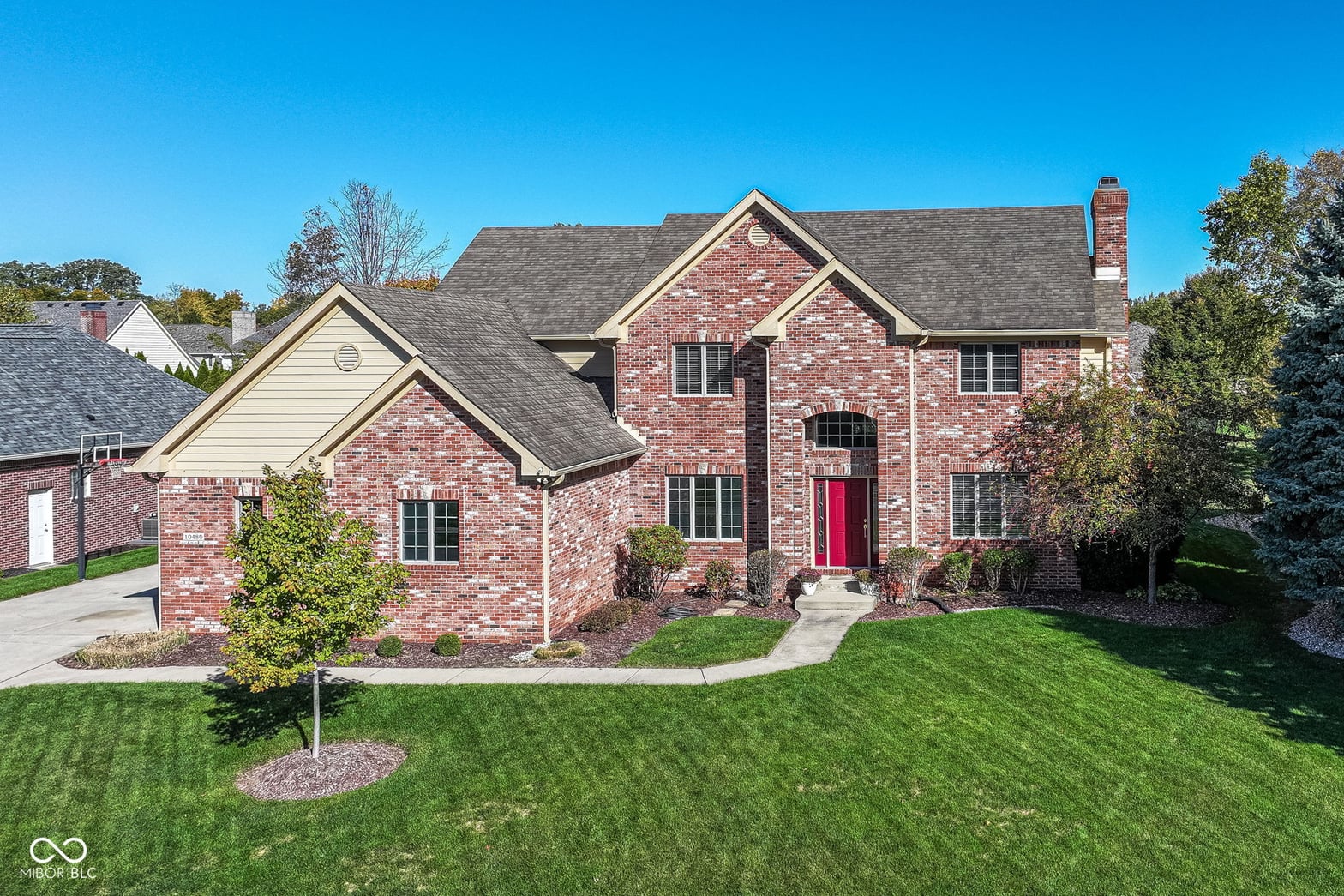 Front exterior at 10480 Creektree Lane, Fishers, IN